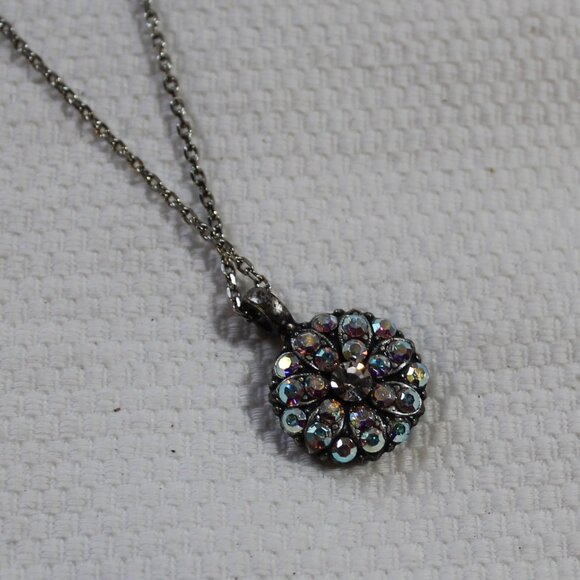 NWT Mariana Guardian Angel Necklace, Silver-Tone w/ Aurora Borealis Stones - Picture 8 of 14